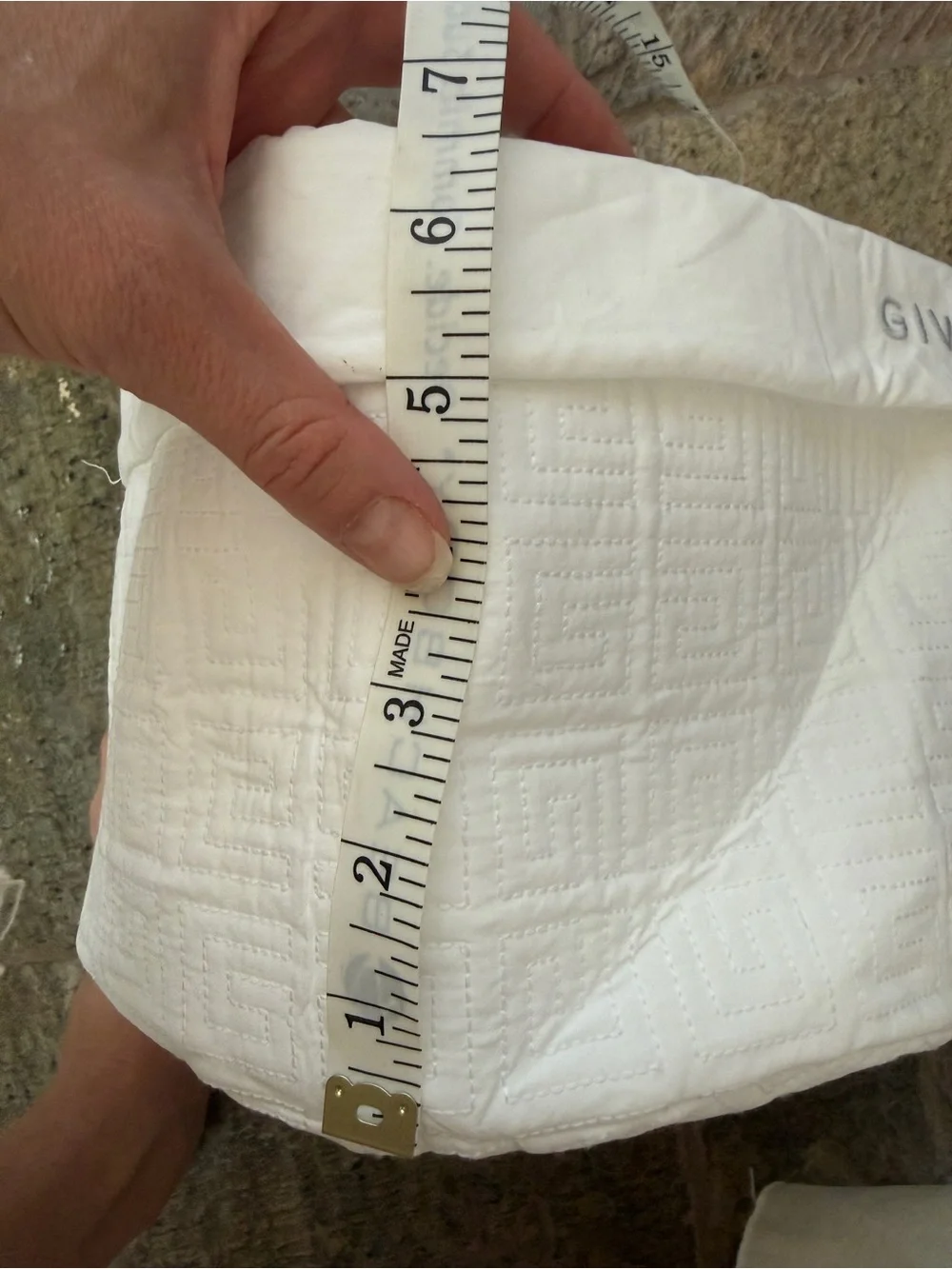 Givenchy White Quilted Fabric Storage Basket